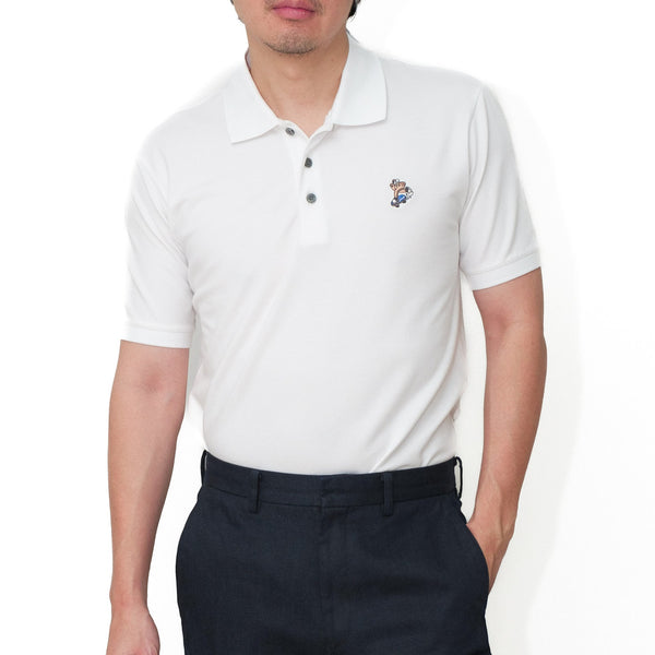 era-won เสื้อโปโลแขนสั้น ทรงสลิม Polo collection “ART TOY" สี White 