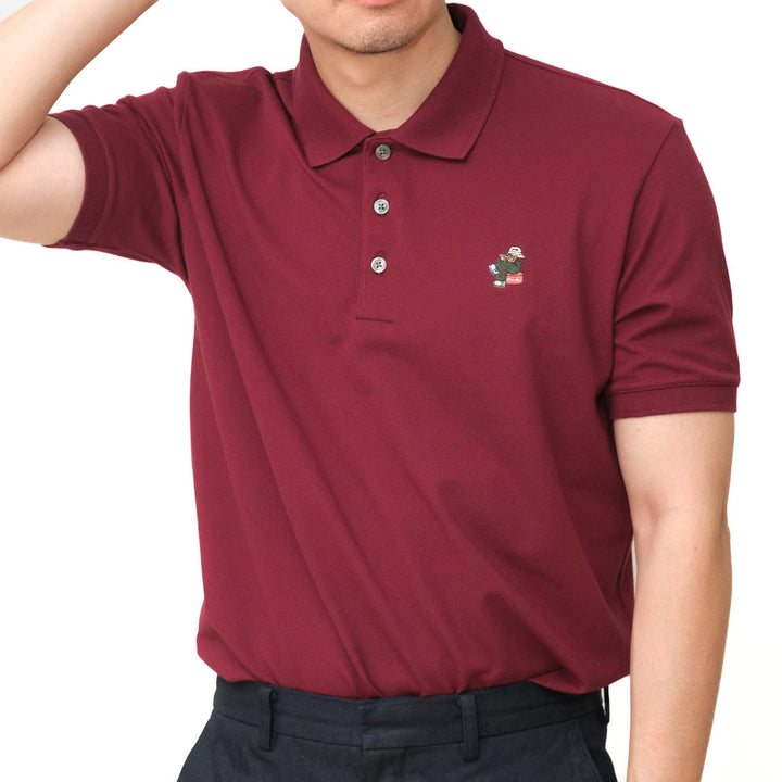 era-won เสื้อโปโลแขนสั้น ทรงสลิม Polo collection “ART TOY" สี Maroon 