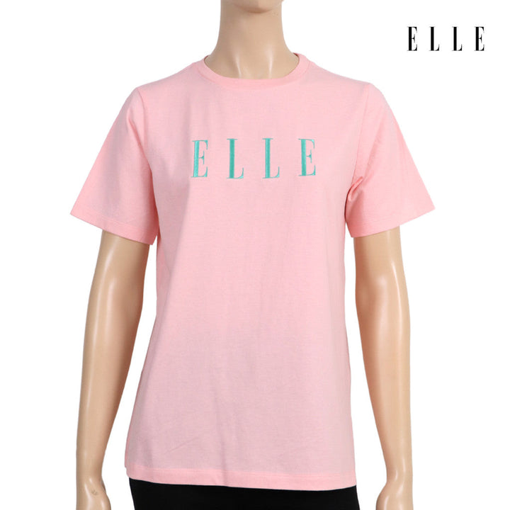 ELLE เสื้อยืด T-SHIRT ผ้า COTTON แขนสั้น ทรง BASIC ปักโลโก้ ELLE รุ่น W3K698 ICCSHOPPING