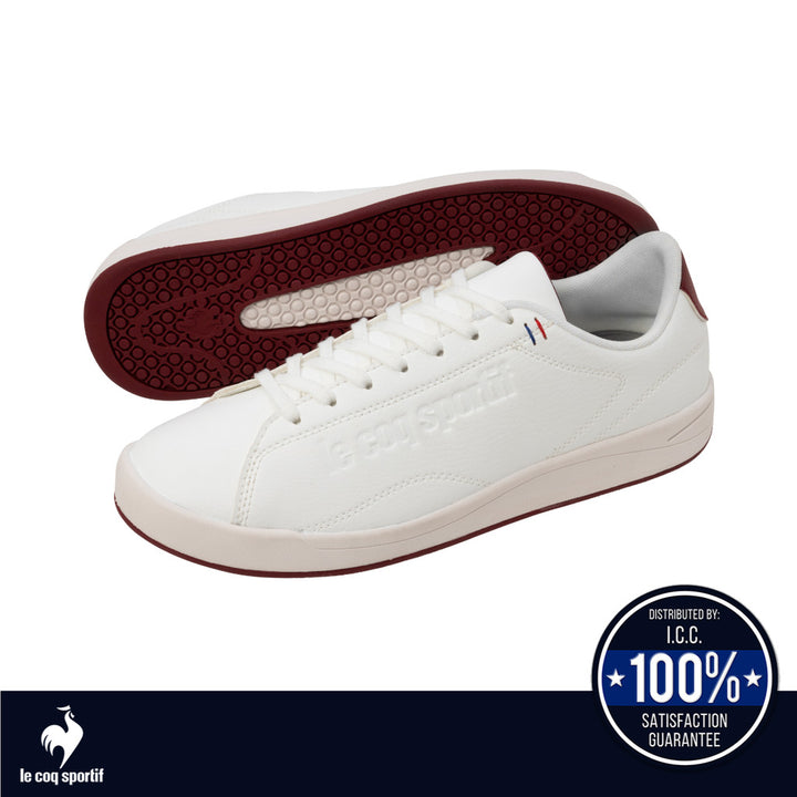 le coq sportif รองเท้าชาย-หญิง รุ่น LCS EMBLEME สีขาว-แดง 