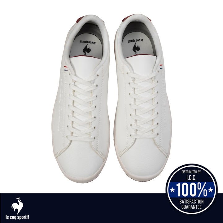 le coq sportif รองเท้าชาย-หญิง รุ่น LCS EMBLEME สีขาว-แดง 