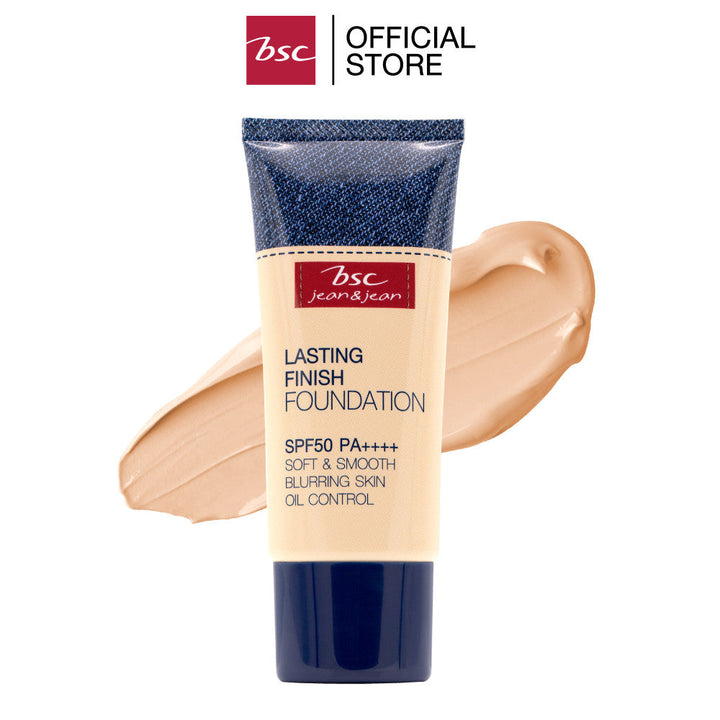 BSC JEAN&JEAN LASTING FINISH FOUNDATION  บีเอสซียีนส์แอนด์ยีนส์ลาสติ้ง ฟินิช ฟาวเดชั่น เอสพีเอฟ50 พีเอ++++ รองพื้น ICCSHOPPING