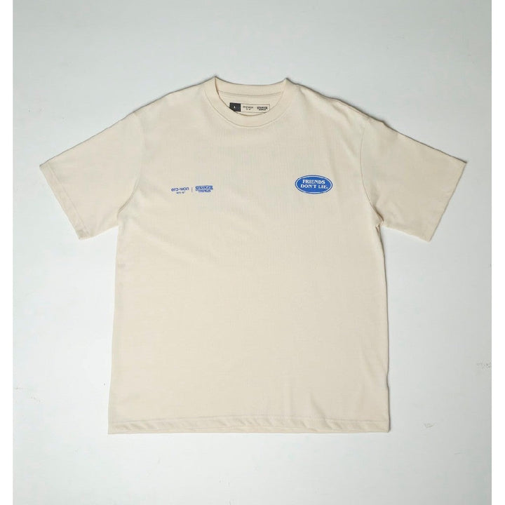era-won เสื้อยืดเอราวอนแขนสั้น T-Shirt Oversize สกรีน STANGER THINGS สี Cream (CA) ICCSHOPPING