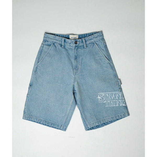era-won กางเกงยีนส์ขาสั้น SHORTS x STANGER THINGS สี ยีนส์อ่อน ICCSHOPPING