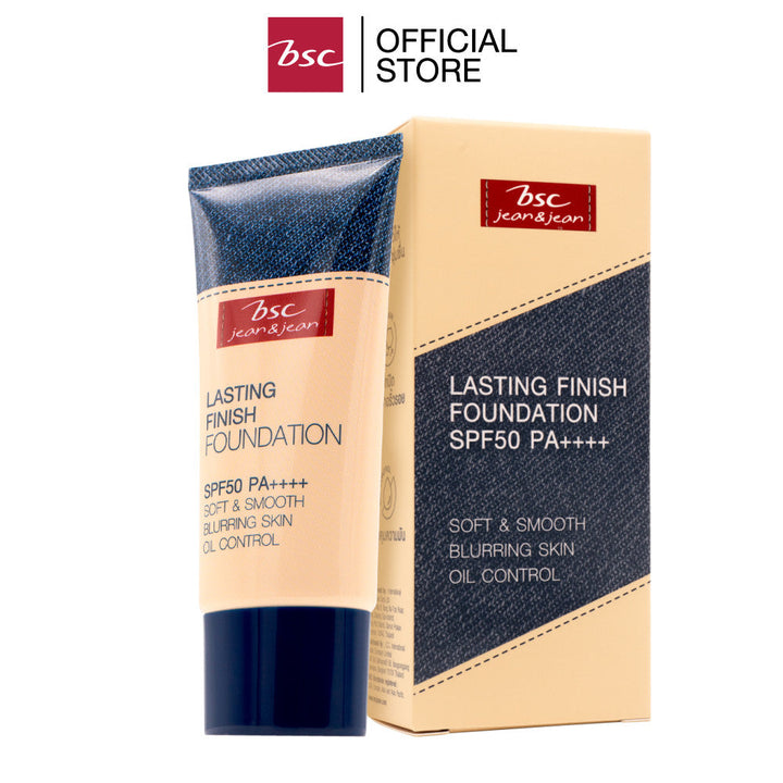 BSC JEAN&JEAN LASTING FINISH FOUNDATION  บีเอสซียีนส์แอนด์ยีนส์ลาสติ้ง ฟินิช ฟาวเดชั่น เอสพีเอฟ50 พีเอ++++ รองพื้น ICCSHOPPING