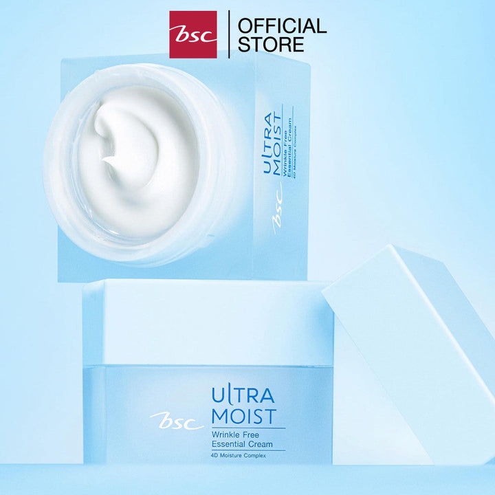 1 แถม 1 BSC ULTRA MOIST WRINKLE FREE ESSENTIAL CREAM บีเอสซี อัลตร้า มอยส์ ริงเคิล ฟรี เอสเซนเชียล ครีม ครีมบำรุงผิว ICCSHOPPING