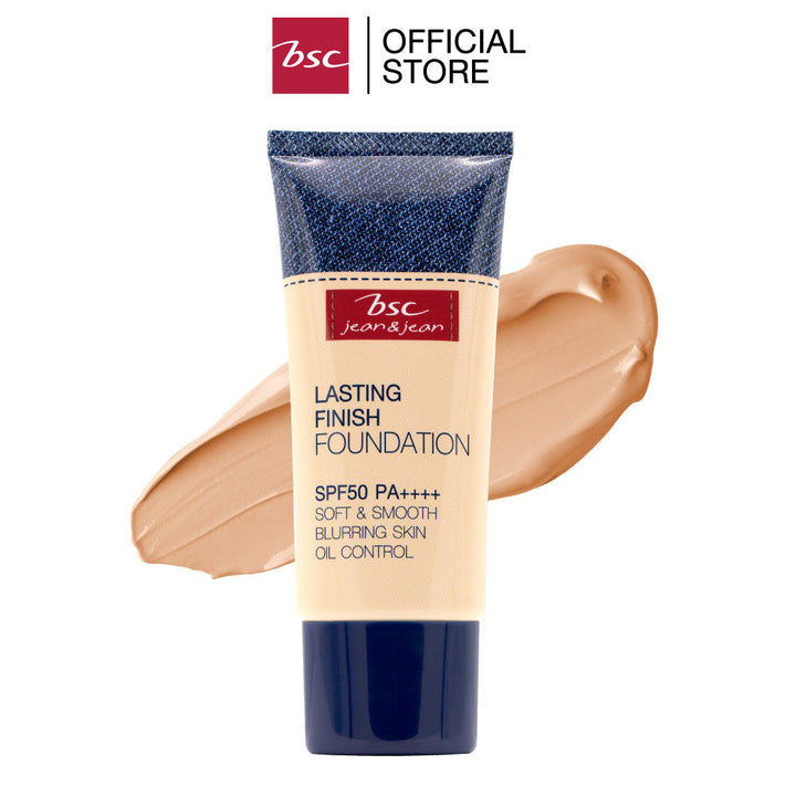 BSC JEAN&JEAN LASTING FINISH FOUNDATION  บีเอสซียีนส์แอนด์ยีนส์ลาสติ้ง ฟินิช ฟาวเดชั่น เอสพีเอฟ50 พีเอ++++ รองพื้น ICCSHOPPING