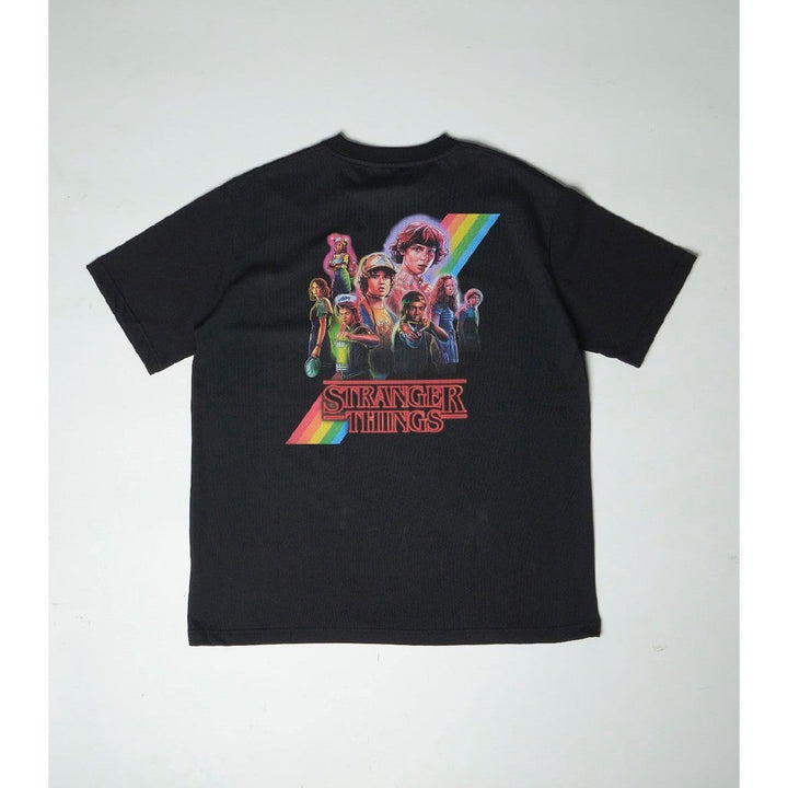 era-won เสื้อยืดเอราวอนแขนสั้น T-Shirt Oversize สกรีน STANGER THINGS สี Black (BD) ICCSHOPPING