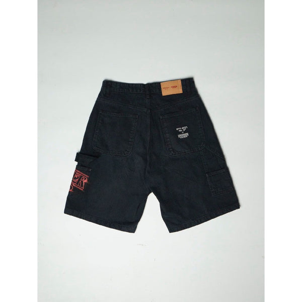 era-won กางเกงยีนส์ขาสั้น SHORTS x STANGER THINGS สี Black ICCSHOPPING