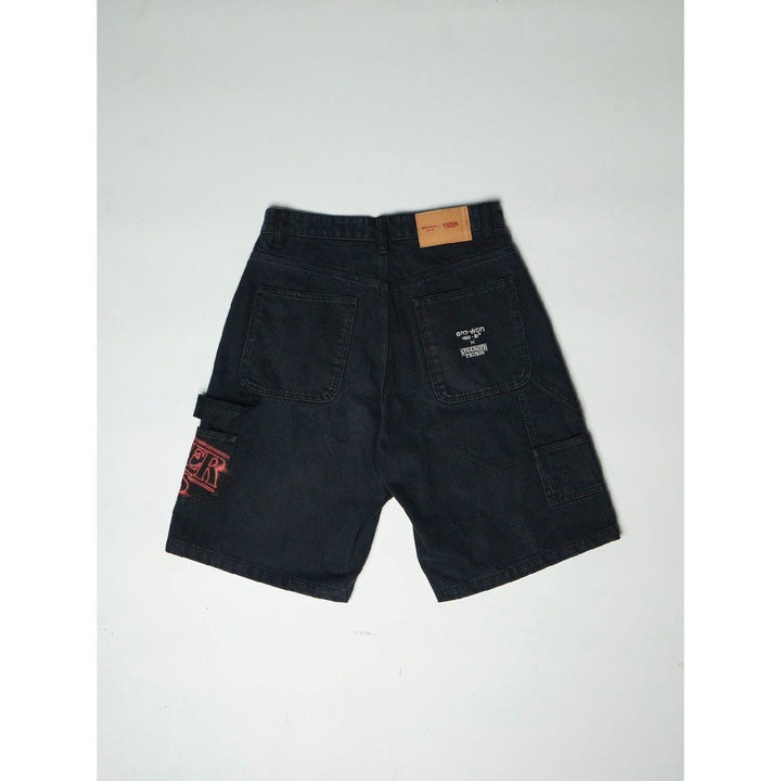 era-won กางเกงยีนส์ขาสั้น SHORTS x STANGER THINGS สี Black ICCSHOPPING