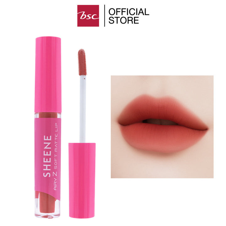 SHEENE AIRY-Z SOFT MATTE LIP ลิปมูสเนื้อแมท บางเบา สบายริมฝีปาก ดุจสัมผัสอากาศ AIRY MICRO SILICA BALL