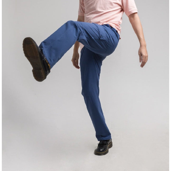 era-won Golf Fabric Cargo Pants มีกระเป๋าข้าง  ทรงกระบอกตรง สี Blue cargos ICCSHOPPING