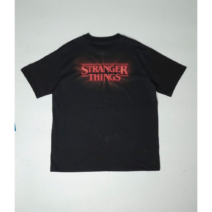 era-won เสื้อยืดเอราวอนแขนสั้น T-Shirt Oversize สกรีน STANGER THINGS สี Black (BC) ICCSHOPPING