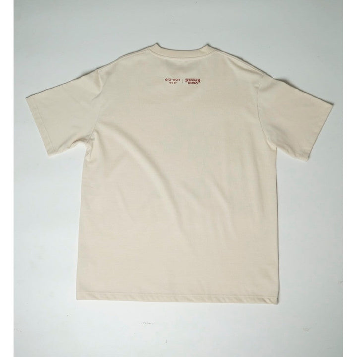 era-won เสื้อยืดเอราวอนแขนสั้น T-Shirt Oversize สกรีน STANGER THINGS สี Cream (CB) ICCSHOPPING