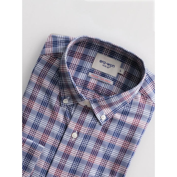 era-won Premium Quality เสื้อเชิ้ต คอปก Dress shirt  แขนยาว สี Uncensored Blue ICCSHOPPING