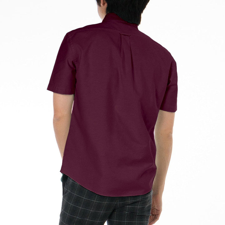 era-won เสื้อเชิ้ต รุ่น OXFORD SHORT-SLEEVED SHIRT สี MAROON ICCSHOPPING