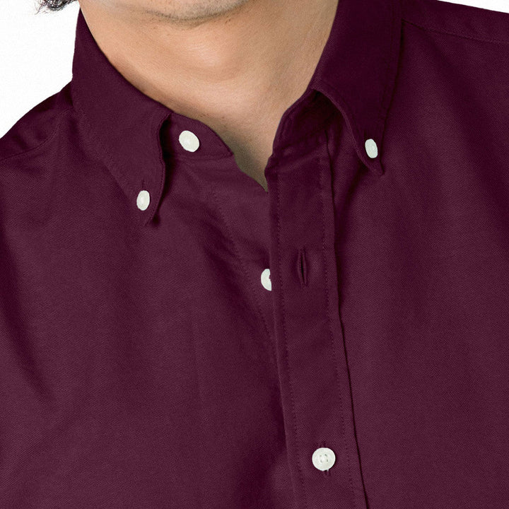 era-won เสื้อเชิ้ต รุ่น OXFORD SHORT-SLEEVED SHIRT สี MAROON ICCSHOPPING