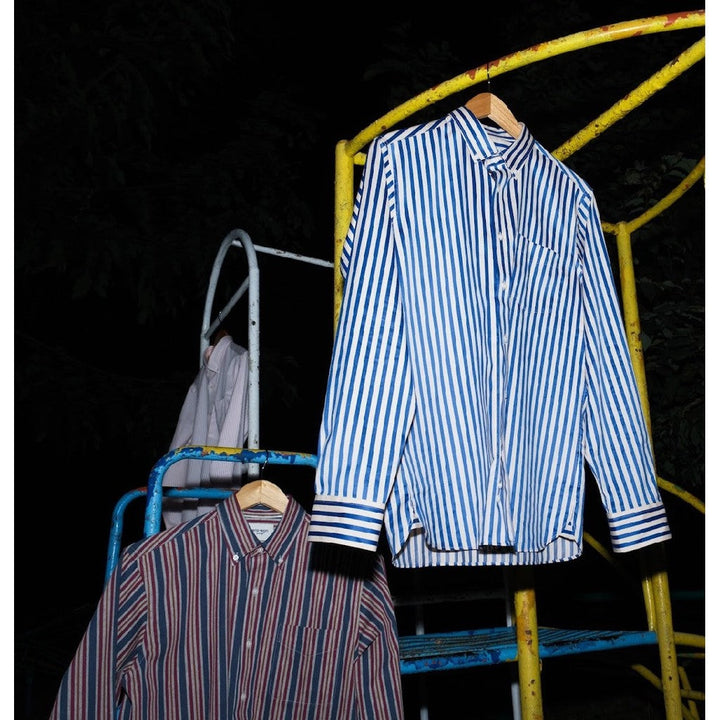 era-won เสื้อเชิ้ต ทรงปกติ รุ่น Dress Shirt Striped สี Smith and blue ICCSHOPPING