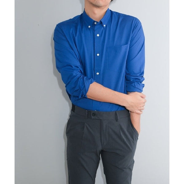 era-won เสื้อเชิ้ต ทรงปกติ Ultrafine Dresshirt แขนยาว สี Double U Blue ICCSHOPPING