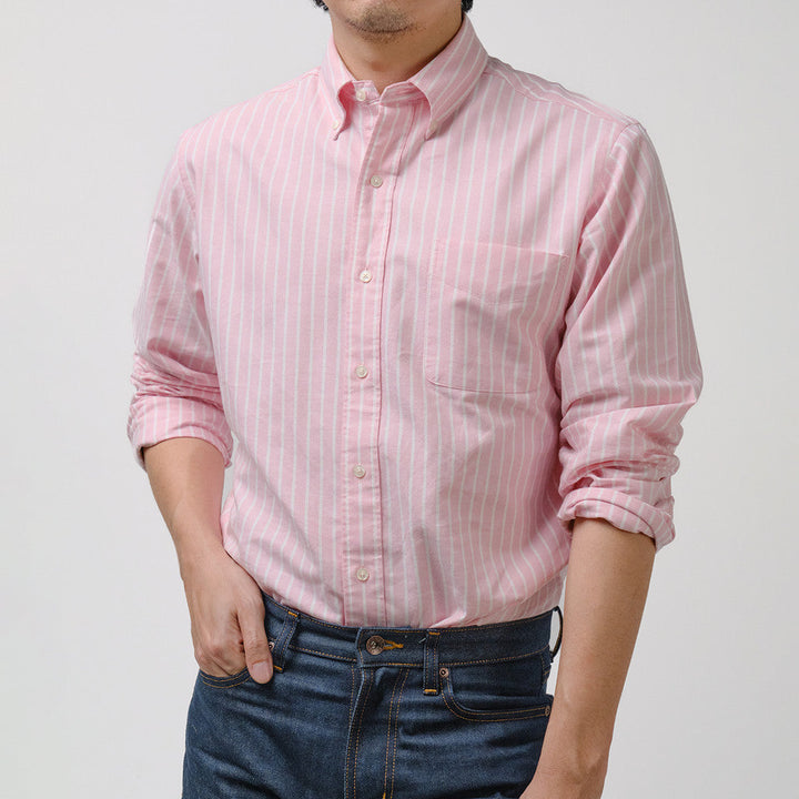 era-won เสื้อเชิ้ต รุ่น Oxford shirts Mercerizing ทรง Comfort fit  สี PL ICCSHOPPING