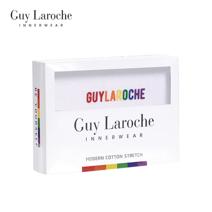 Guy Laroche เสื้อยืดแขนสั้น 100%Cotton สวมใส่สบาย โดดเด่นด้วยโลโก้แบรนด์มีมิติ 3D Rubber (JVU4503) Guy Laroche