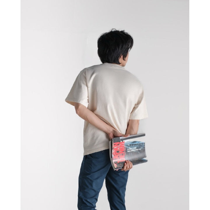era-won เสื้อ T-Shirt Oversize Screen สี Beige ไม่มีลาย ICCSHOPPING