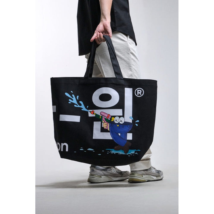 era-won กระเป๋าผ้า Jumbo tote-bag (limited edition) KOREA BAG สี Black Festival ICCSHOPPING