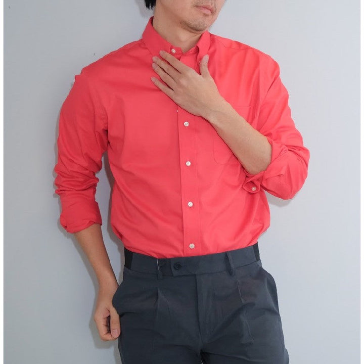 era-won Premium Quality เสื้อเชิ้ต คอปก Dress shirt Regular Shirt แขนยาว สี OR ICCSHOPPING