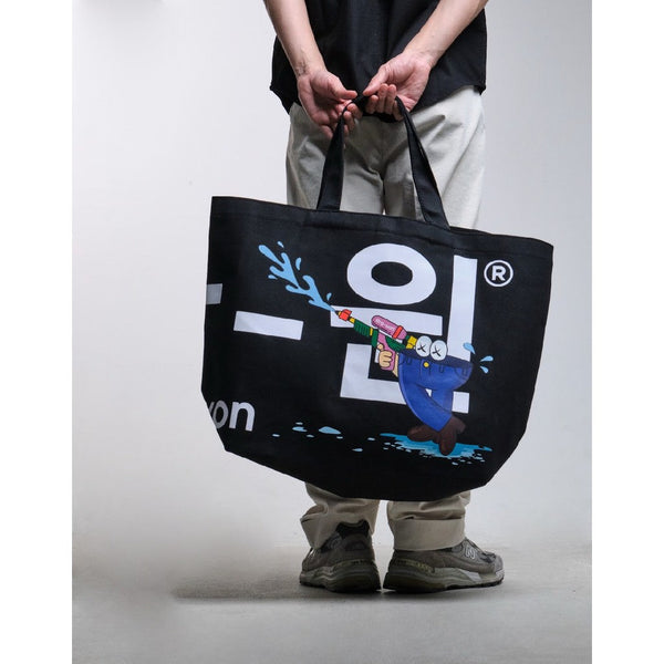 era-won กระเป๋าผ้า Jumbo tote-bag (limited edition) KOREA BAG สี Black Festival ICCSHOPPING