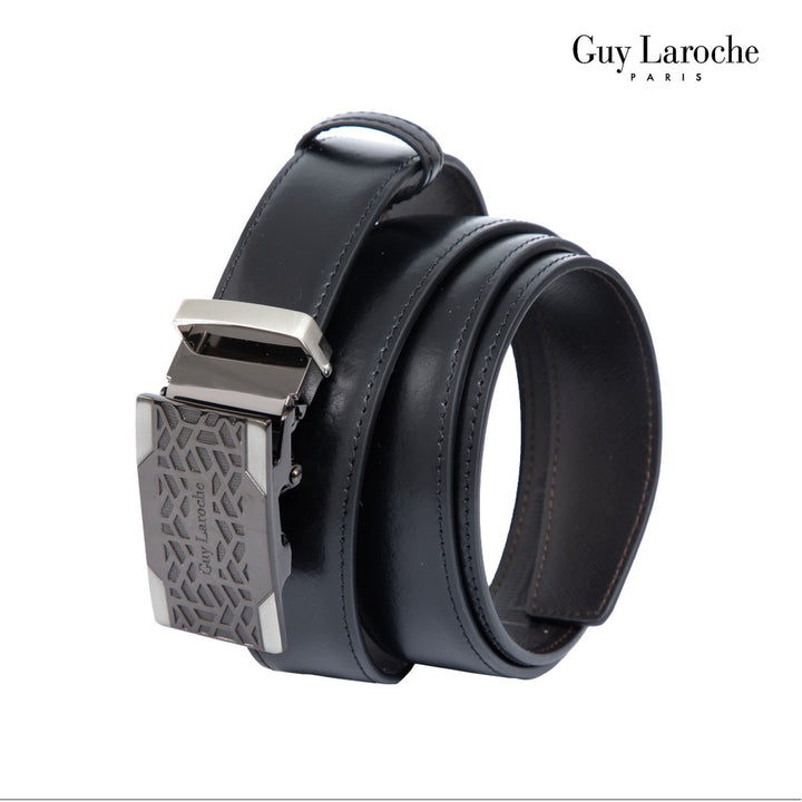 Guy Laroche เข็มขัดหนังแท้ผู้ชาย รุ่น MGB0044A - สีดำ 