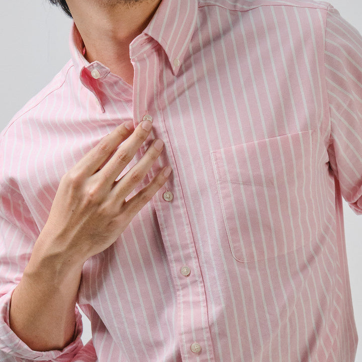 era-won เสื้อเชิ้ต รุ่น Oxford shirts Mercerizing ทรง Comfort fit  สี PL ICCSHOPPING