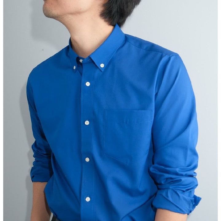 era-won เสื้อเชิ้ต ทรงปกติ Ultrafine Dresshirt แขนยาว สี Double U Blue ICCSHOPPING