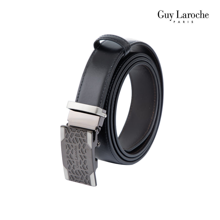Guy Laroche เข็มขัดหนังแท้ผู้ชาย รุ่น MGB0044A - สีดำ 