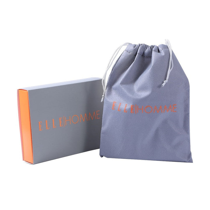 ELLE HOMME  กระเป๋าธนบัตรหนังวัวแท้ 100%  แบบพับสั้น มีลิ้นกลาง มีให้เลือก 3 สี รุ่น H8W003 ICCSHOPPING