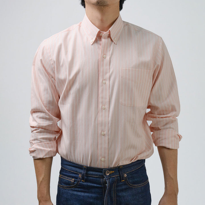 era-won Premium Quality เสื้อเชิ้ต คอปก Dress shirt Regular Shirt แขนยาว สี Hawaii Pink ICCSHOPPING