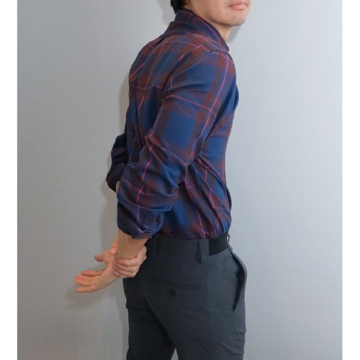 era-won Premium Quality เสื้อเชิ้ต คอปก Dress shirt Regular Shirt แขนยาว สี RD ICCSHOPPING