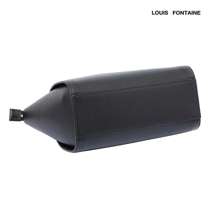 LOUIS FONTAINE กระเป๋าถือพร้อมสายสะพายยาว รุ่น KELLY - สีดำ ( LFH0203 ) 