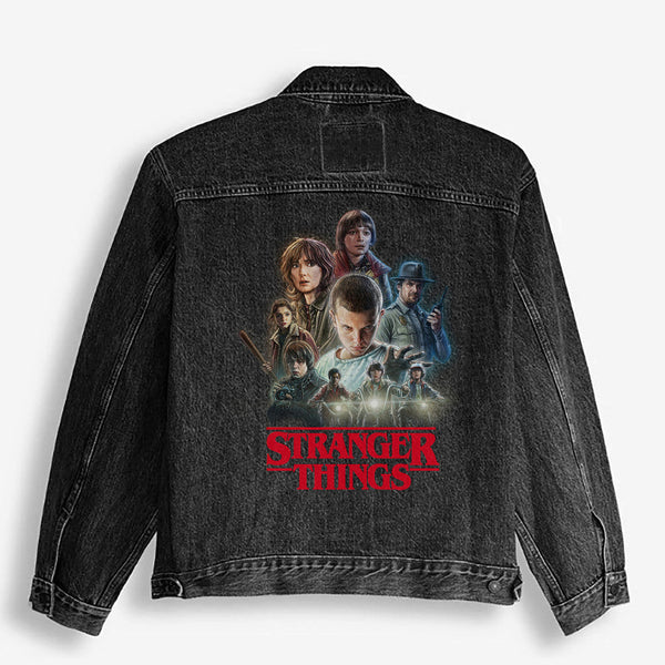 era-won เสื้อยีนส์ DENIM JACKET x STANGER THINGS สี Black Wash ICCSHOPPING
