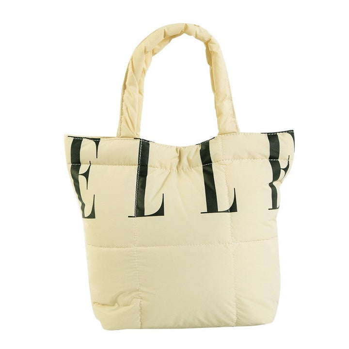 ELLE  กระเป๋าผ้า Puffy Bag Marshmallow Collection ใบเล็ก  สกรีนโลโก้ ELLE  มี 8 สี รุ่น H8H012 ICCSHOPPING