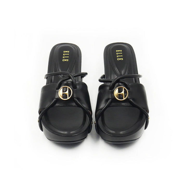 ELLE SHOES(SANDELS) รองเท้าสวมส้นตึก มีให้เลือก 2 สี รุ่น ELSM006 ICCSHOPPING