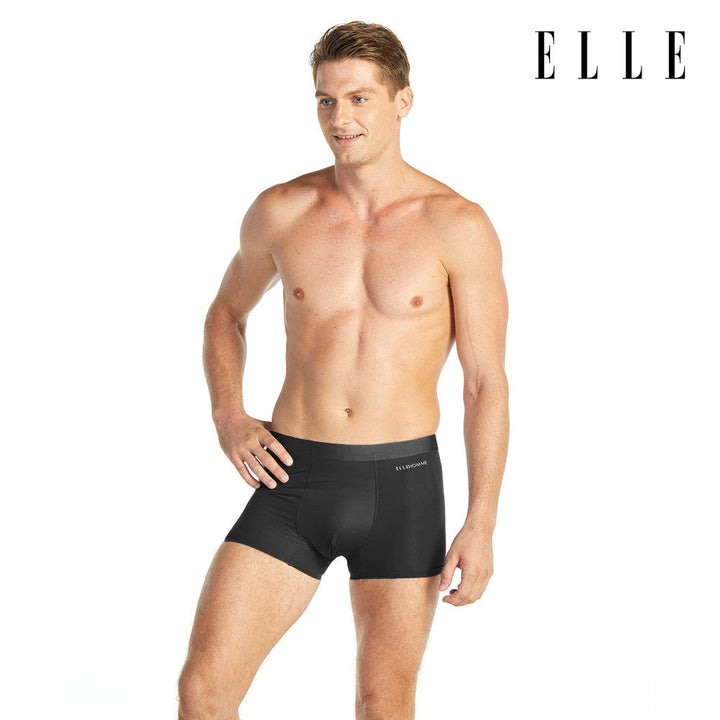 ELLE HOMME COOL | แพ็ค 1 ชิ้น กางเกงในทรง TRUNK เย็นสบาย แห้งไว ระงับกลิ่น สีดำ | KUT2911 ICCSHOPPING