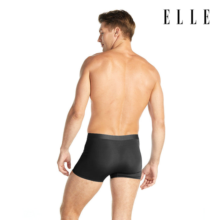 ELLE HOMME COOL | แพ็ค 1 ชิ้น กางเกงในทรง TRUNK เย็นสบาย แห้งไว ระงับกลิ่น สีดำ | KUT2911 ICCSHOPPING