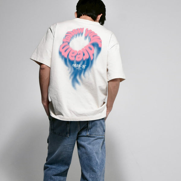 era-won เสื้อ T-Shirt Oversize Screen ภาษาไทย สี Follow Your Dream (White)-Draft