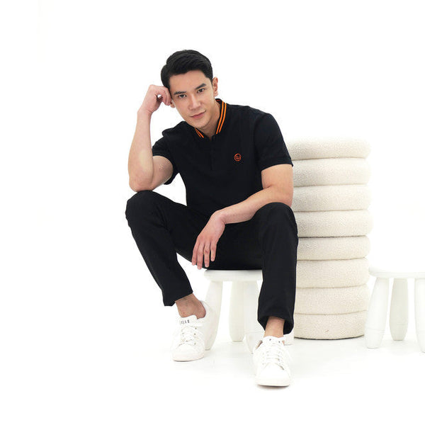 ELLE HOMME เสื้อยืดคอจีน แขนสั้น กรีนโลโก้ ELLE HOMME ที่อก มี2สีให้เลือก รุ่น W8K923 ICCSHOPPING