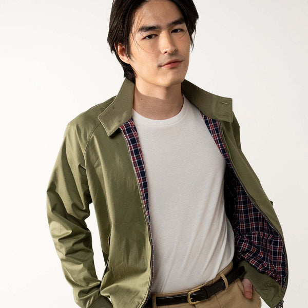era-won เสื้อแจ็คเก็ต รุ่น Harrington Jacket ทรง Regular สี Green-Draft