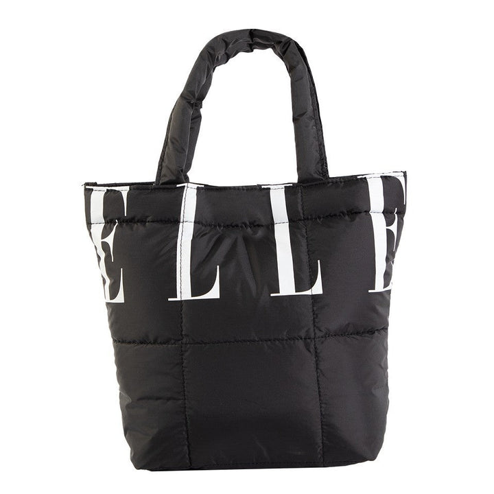 ELLE  กระเป๋าผ้า Puffy Bag Marshmallow Collection ใบเล็ก  สกรีนโลโก้ ELLE  มี 8 สี รุ่น H8H012 ICCSHOPPING