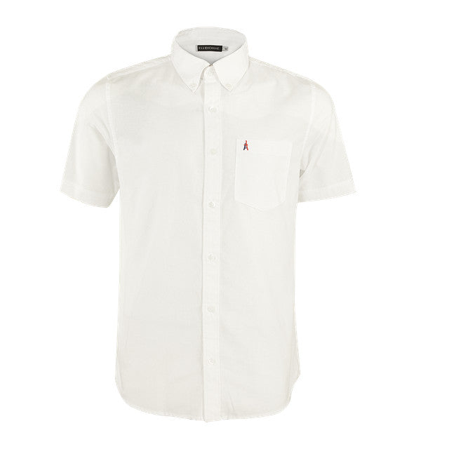 ELLE HOMME | เชิ้ตคอปก แขนสั้น style caule  ทรง RUGULAR  มี 3 สี สีกรมท่า  สีขาว สีเทา |รุ่น- W8B676 ICCSHOPPING