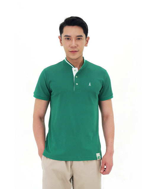 ELLE HOMME เสื้อยืดโปโลคอจีน แขนสั้น  สกรีน โลโก  ELLE HOMME ที่อก มี2สี ให้เลือก รุ่น W8K922 ICCSHOPPING