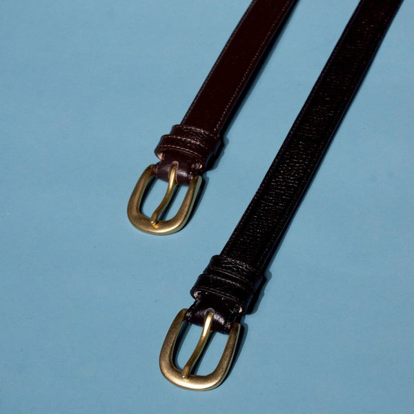 era-won เข็มขัด รุ่น SKINNY LEATHER BELTS (Black / Brown)-Draft ICCSHOPPING