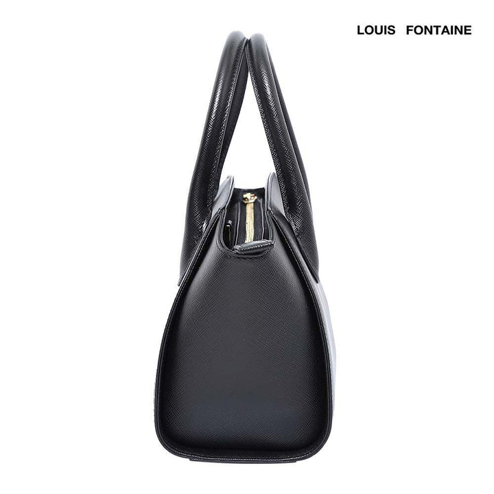 LOUIS FONTAINE กระเป๋าถือพร้อมสายสะพายยาว รุ่น KELLY - สีดำ ( LFH0203 ) 